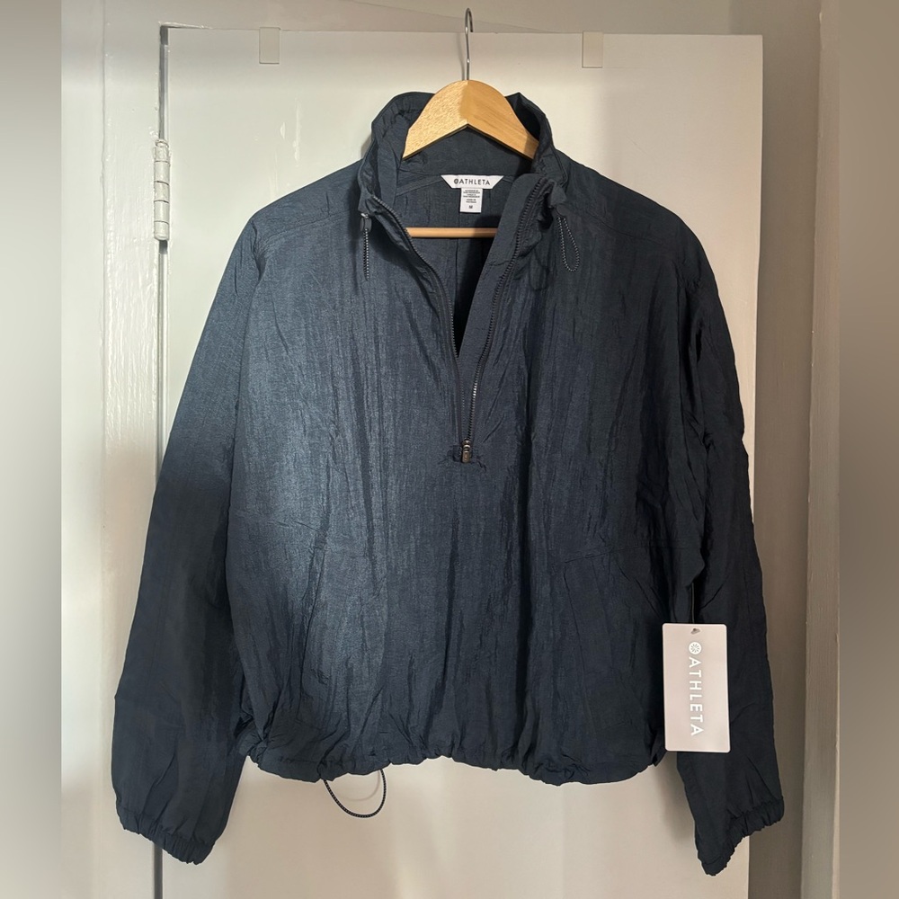 Athleta Sheen Woven Popover Jacket Size M